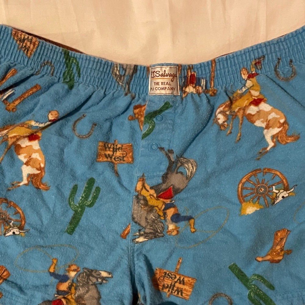 PJ Salvage Western-Themed Blue Boxers